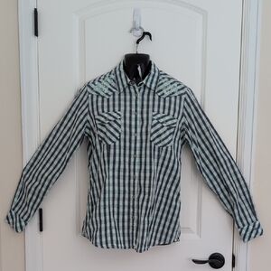 Embroidered Western Snap Up Shirt